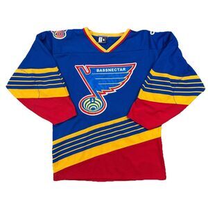 Bassnectar Sewn Hockey Jersey St Louis Basshead 808 Techno Mens Size Small RARE